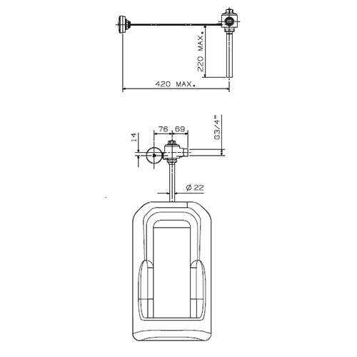 Cobra Concealed Junior Flushmaster for Urinal FJ8102