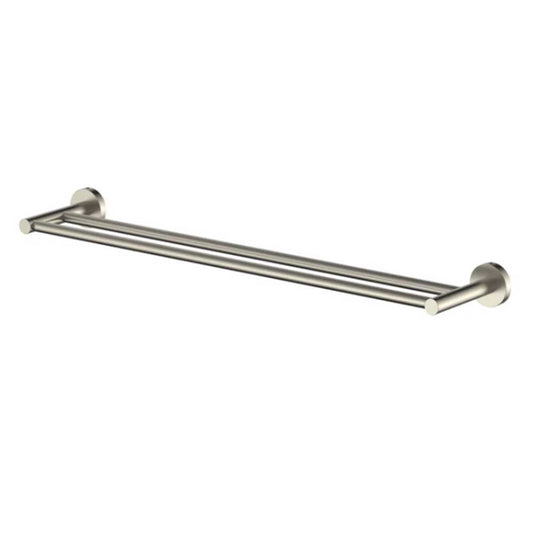Cobra Seine Double Towel Rail 650mm - Brushed Nickel